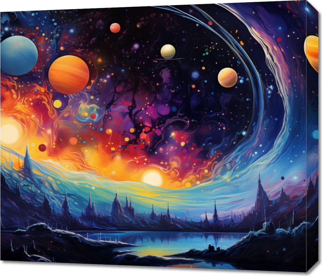 Bild 70x60cm Intergalaktisches Orchester
