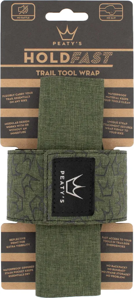 Sacoche Cadre VTT Anti-Rayure Peaty's Holdfast Tool Wrap Green