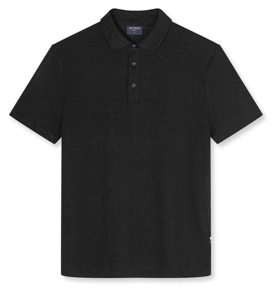 OLYMP Polo Casual, Polohemd in moderner Passform, schwarz