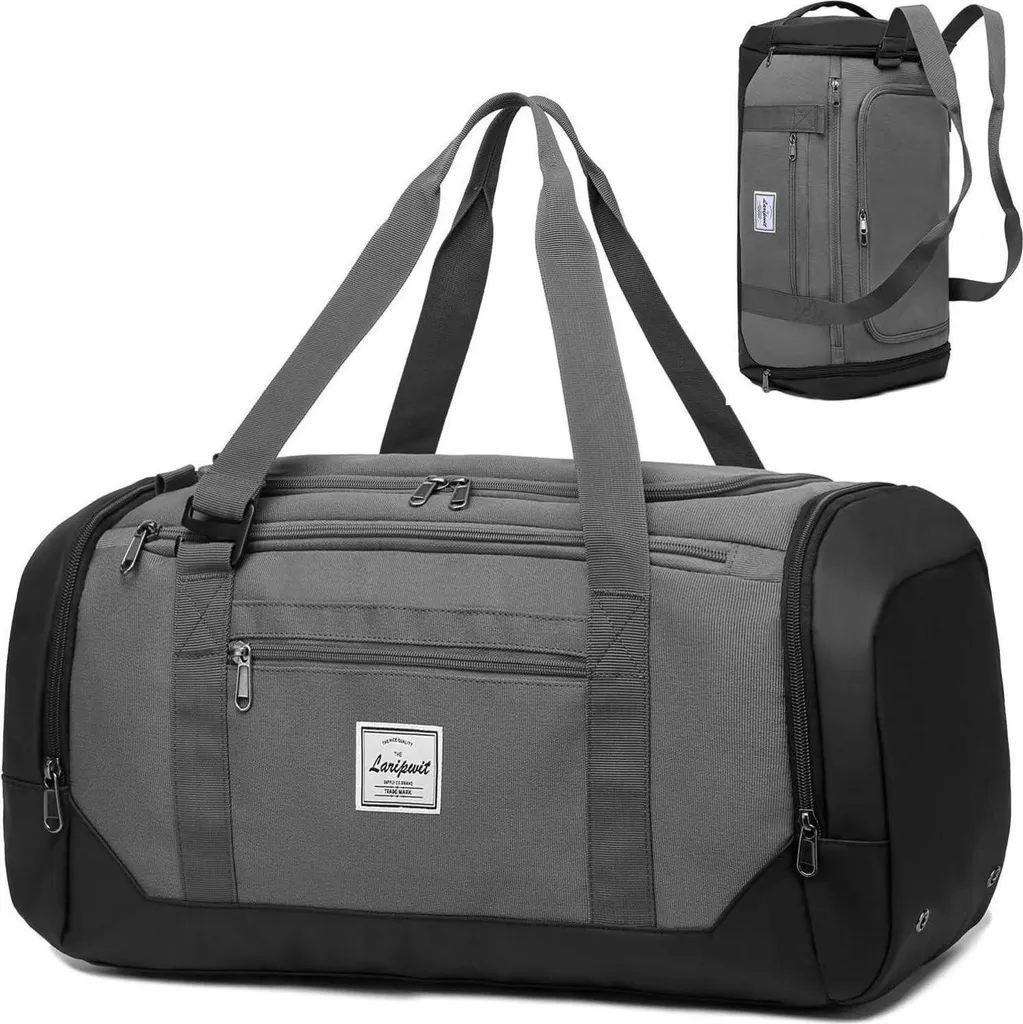 Sac à Dos de Fitness 40L pour Homme - Sac de Voyage Gris Polyvalent