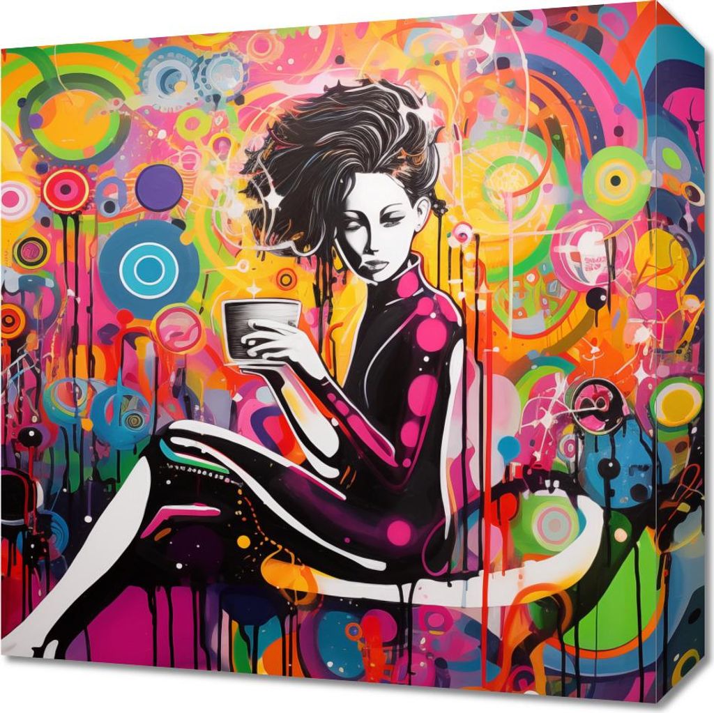 Bild 40x40cm Leben durch Graffiti
