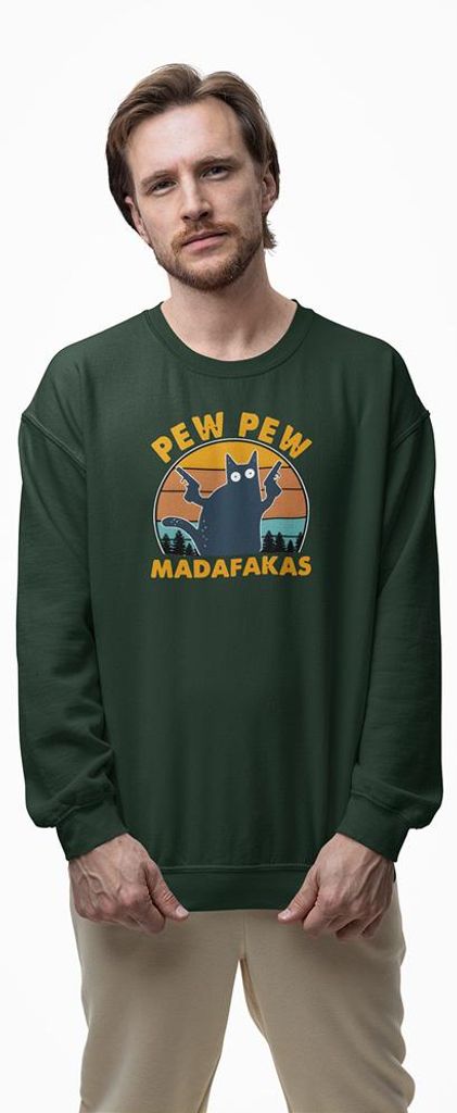 D&B Design Uni Pullover SWEB00028 Madafakas Waldgrün-Größe L
