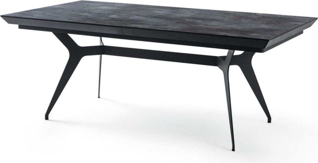 Luxus Set Esstisch 6x Stühle Designer Leder Sitz Modernes Esszimmer