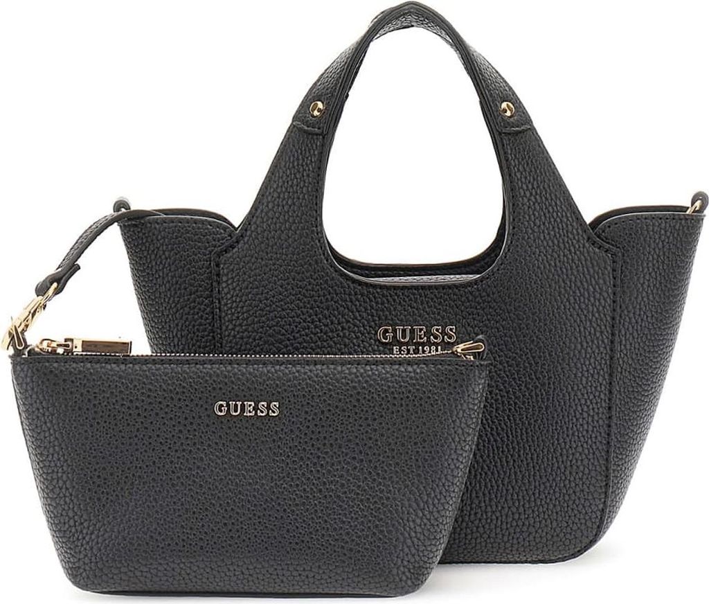 Guess Calista Mini Shouldbag 2-in-1-Tasche in Schwarz für Damen – 46 x 28 x 13 cm / Schwarz