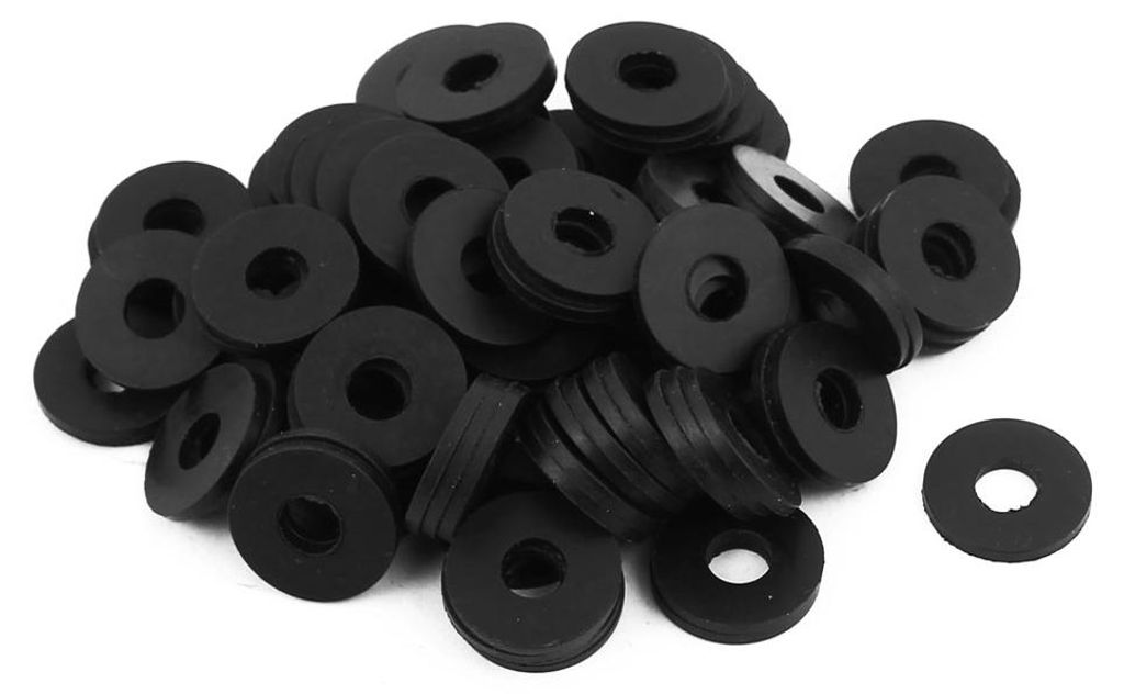 100 Stš¹ck Gummi Unterlegscheiben 16 mm Au?endurchm. 6 mm Innendurchm. 1.5 mm Dicke fš¹r Wasserschlauch Wasserhahn