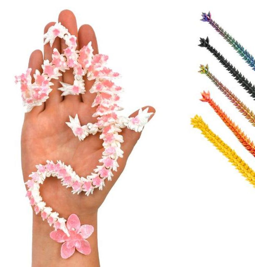 Dekofigur im 3D Fantasy-Stil, 30 cm hoch, in Weiß und Rosa, Produktbild 