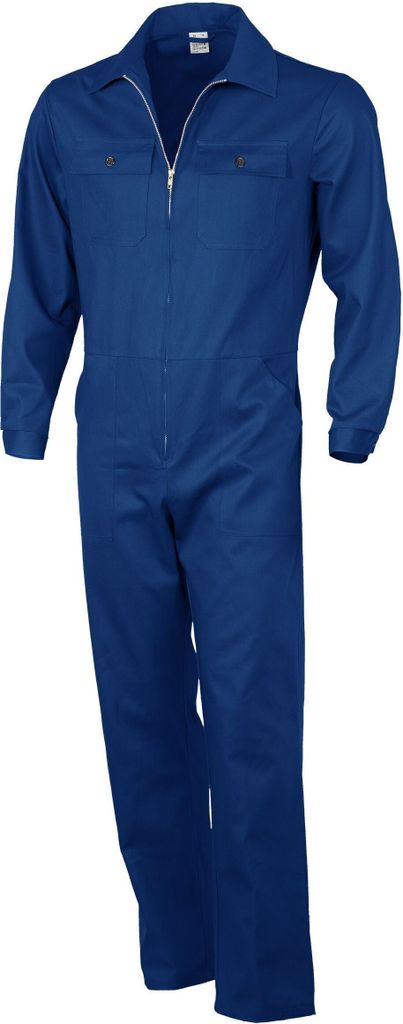 Qualitex Overall - strapazierfähiger basic Rallyekombi aus reiner Baumwolle - BW 240 g - in Farbe: kornblau - Herren: 44 - Damen: 38