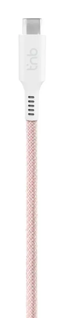 Câble USB-C T'nB 1,5m Rose et Blanc Idéal pour Recharge Tablette et PC - 2