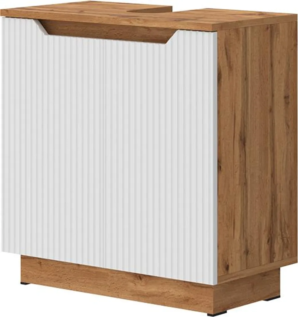 Sottolavabo Bagno Vicco Lotta Rovere Bianco 60x62 cm - Robusto