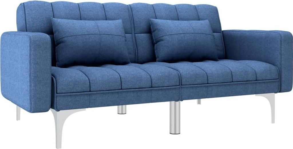 Schlafsofa Blau Stoff