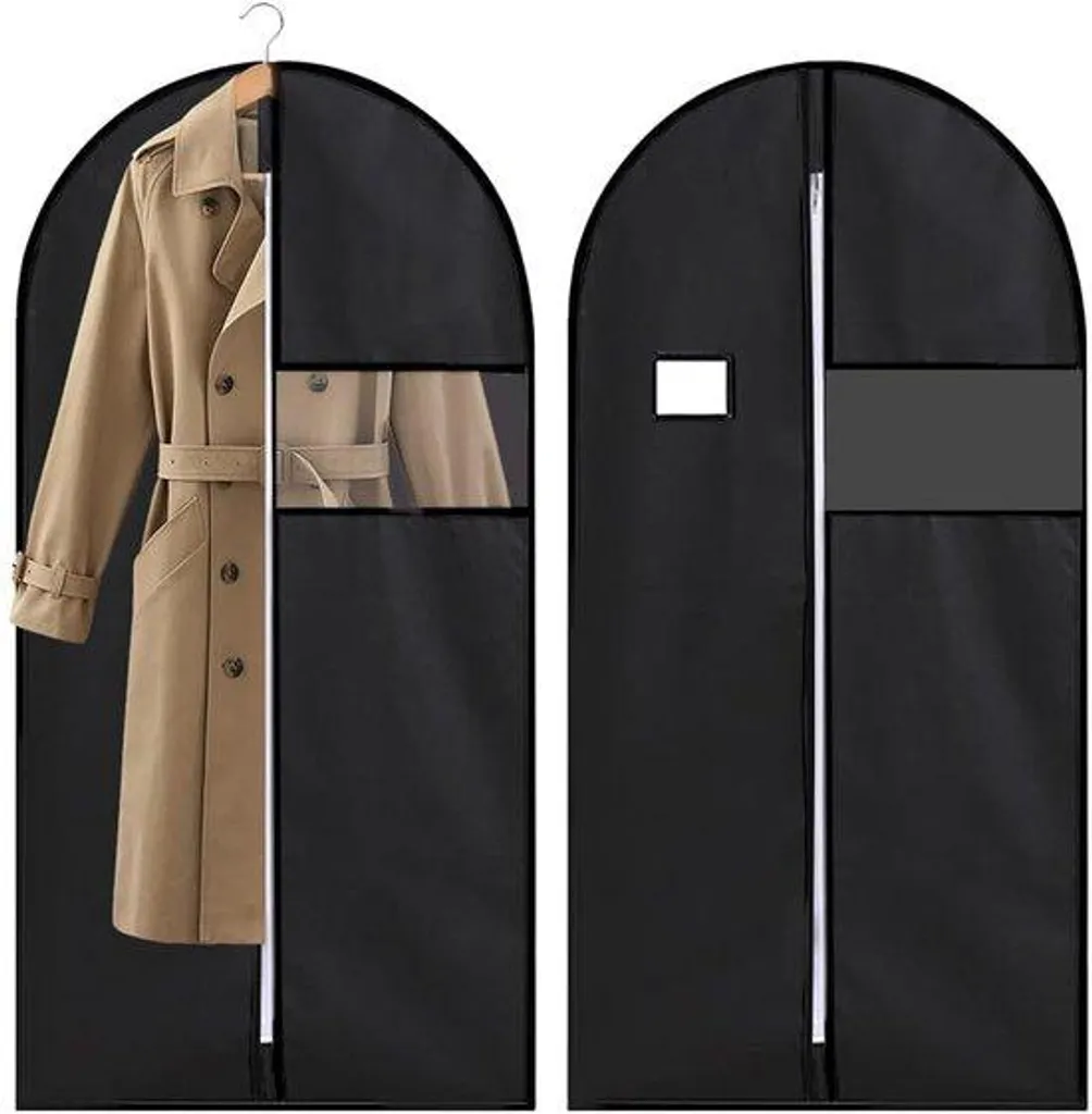 Housses de protection indéchirables noires lot de 2 avec zip renforcé robuste