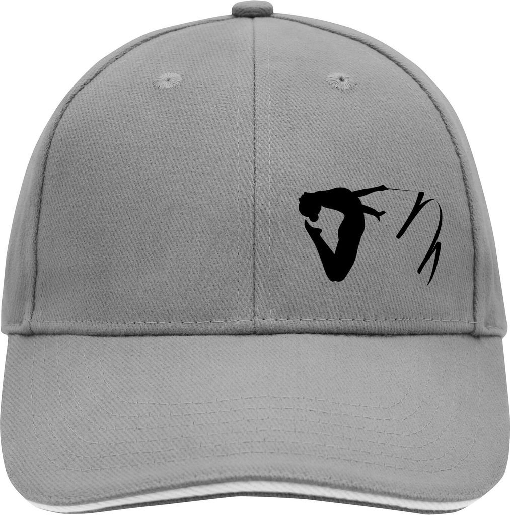 Huuraa Cappy Mütze Rhythmische Sportgymnastik Silhouette Dark Grey/White Baumwolle 6-Panel Kappe Geschenkidee
