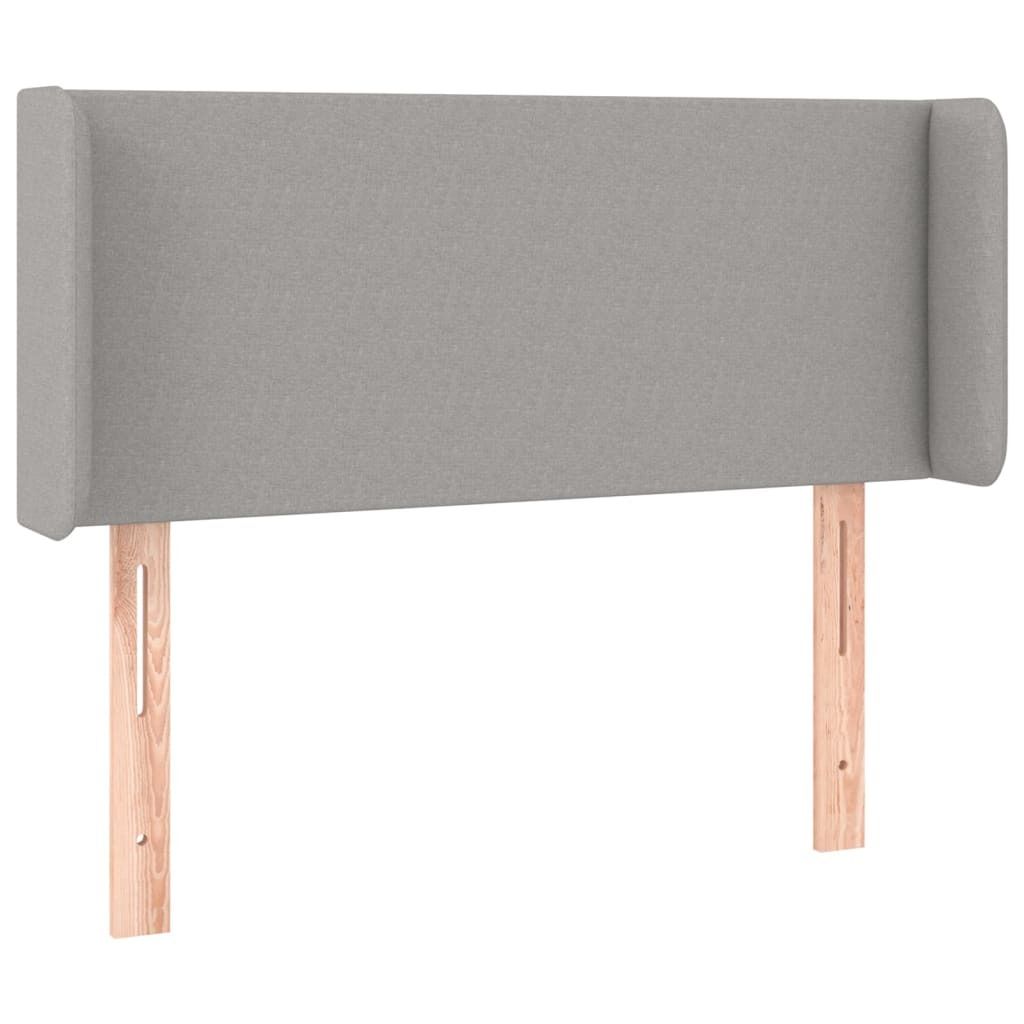 vidaXL Kopfteil mit Ohren Hellgrau 103x16x78/88 cm Stoff
