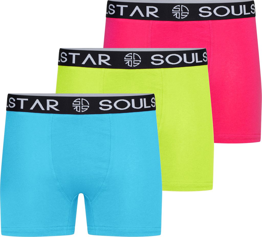 SOULSTAR Herren Boxershorts MUBOXER3 Basic Herren Unterhosen Unterwäsche Extra Weiches Material Männer