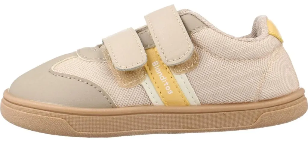 Basket Premier Pas Enfant Blanditos Guppybd en Cuir Marron Clair