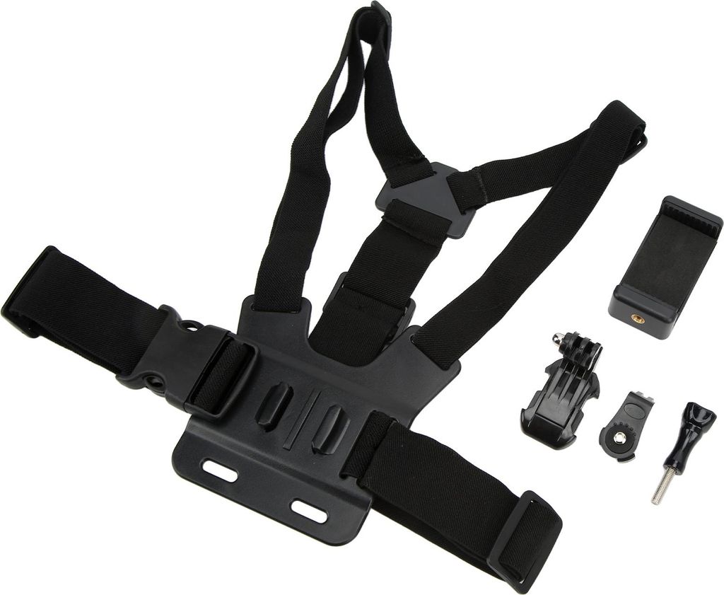 Verstellbarer Handy-Brustgurt für 5,5-8,5 cm Mobiltelefone, mit abnehmbarem Stand für Sport
