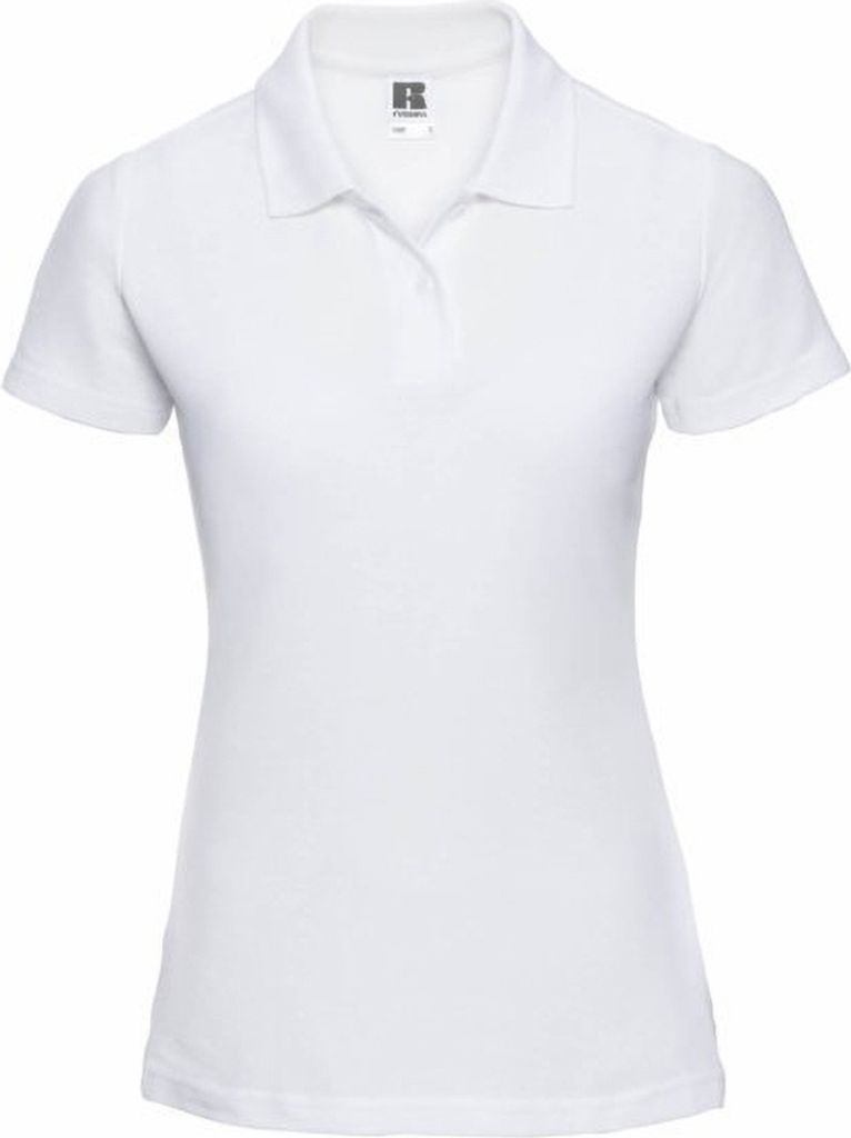 Jerzees Colours Damen Pikee Poloshirt, Kurzarm BC565 (L) (Weiß)