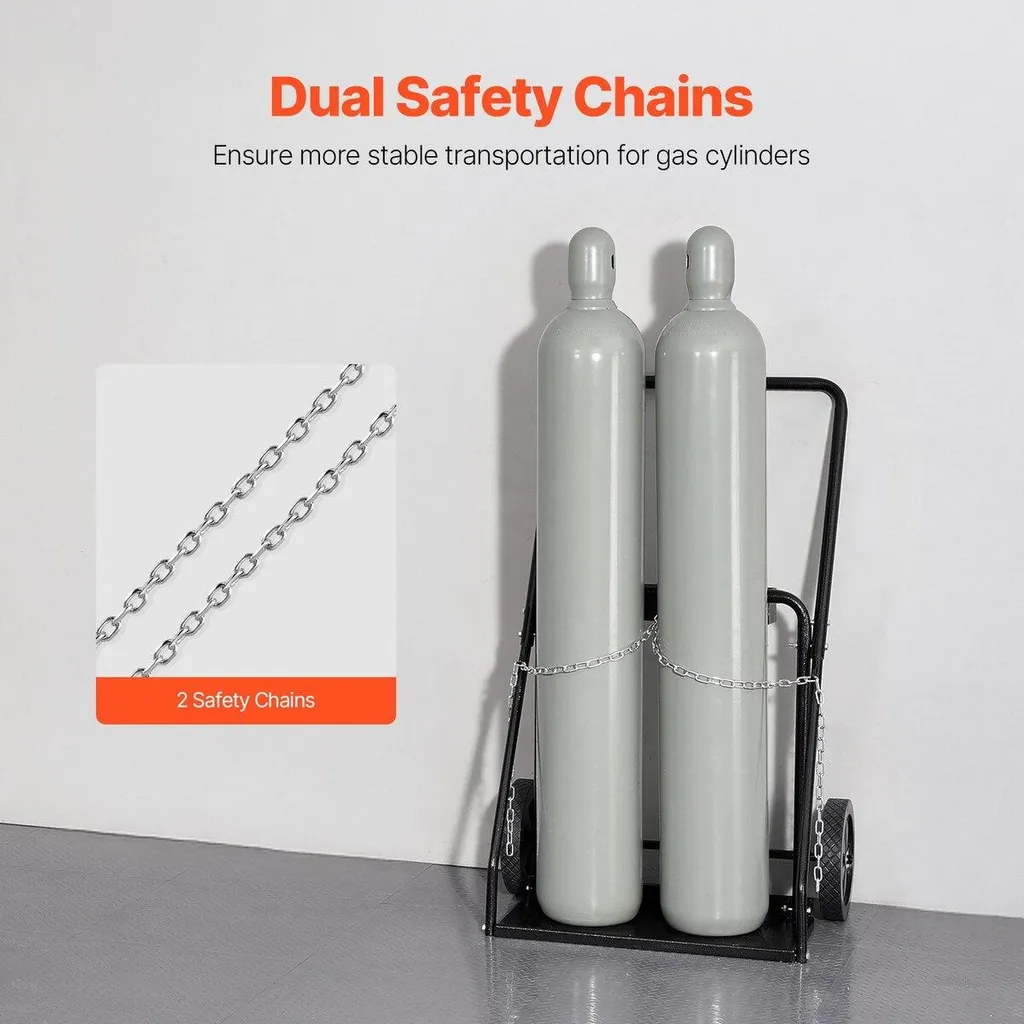 Chariot porte-bouteilles oxyacétylénique pour poste de soudage mobile