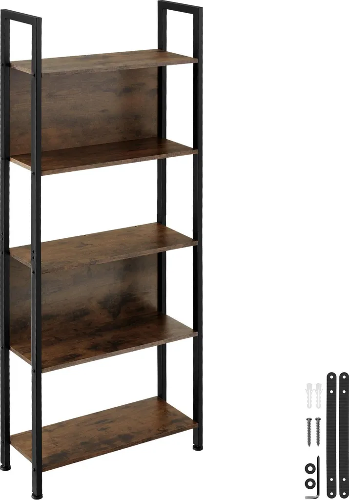 Étagère de salon Westport bois foncé - Rangement vertical gain de place