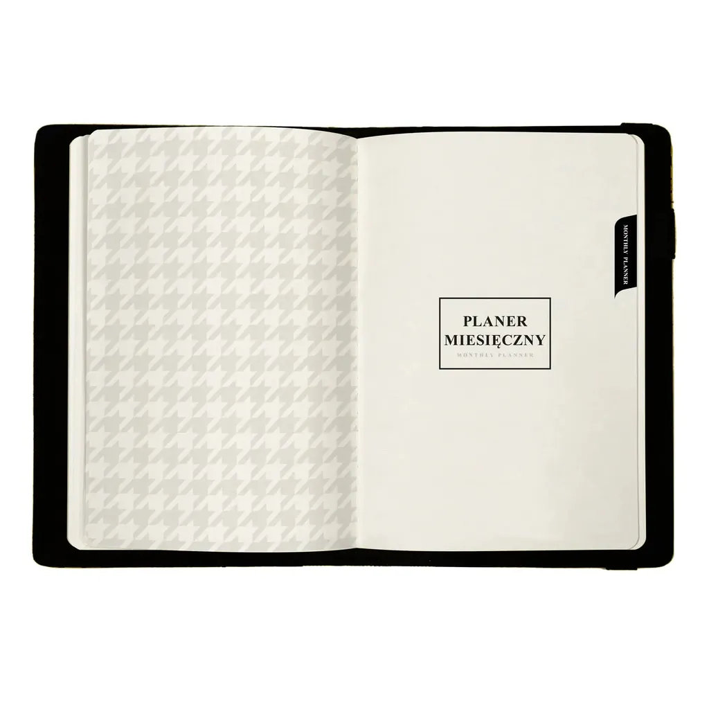 Calendrier A5 universel hebdomadaire rayé noir blanc Print Stripes - 4