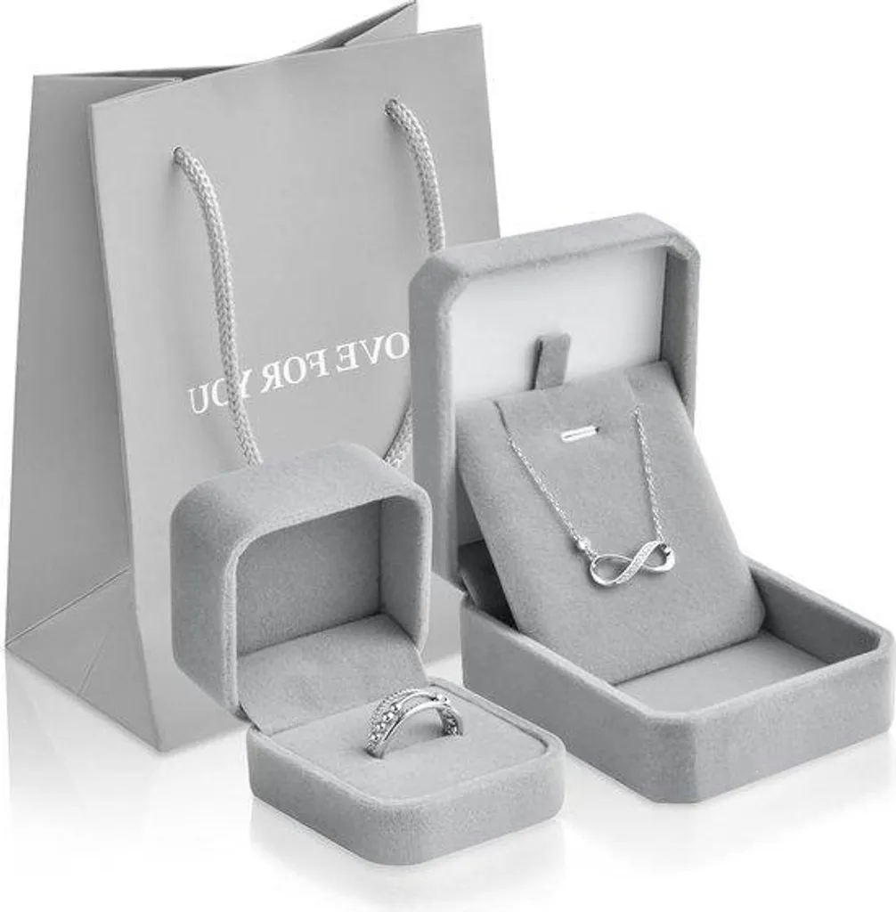 Ensemble de bijoux 3 pièces en flanelle avec son coffret de luxe chic