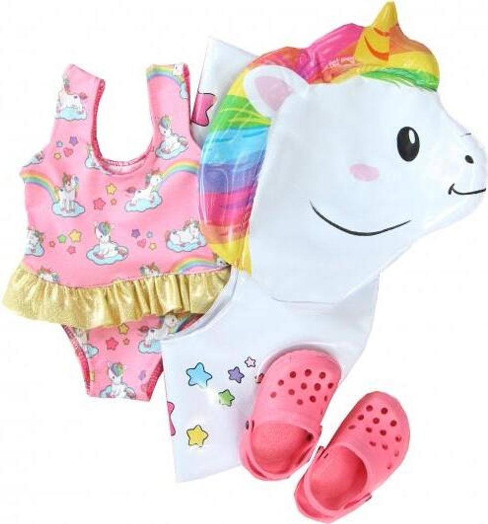 set de natation rose licorne pour poupées de 35-45 cm 3 Image du produit 