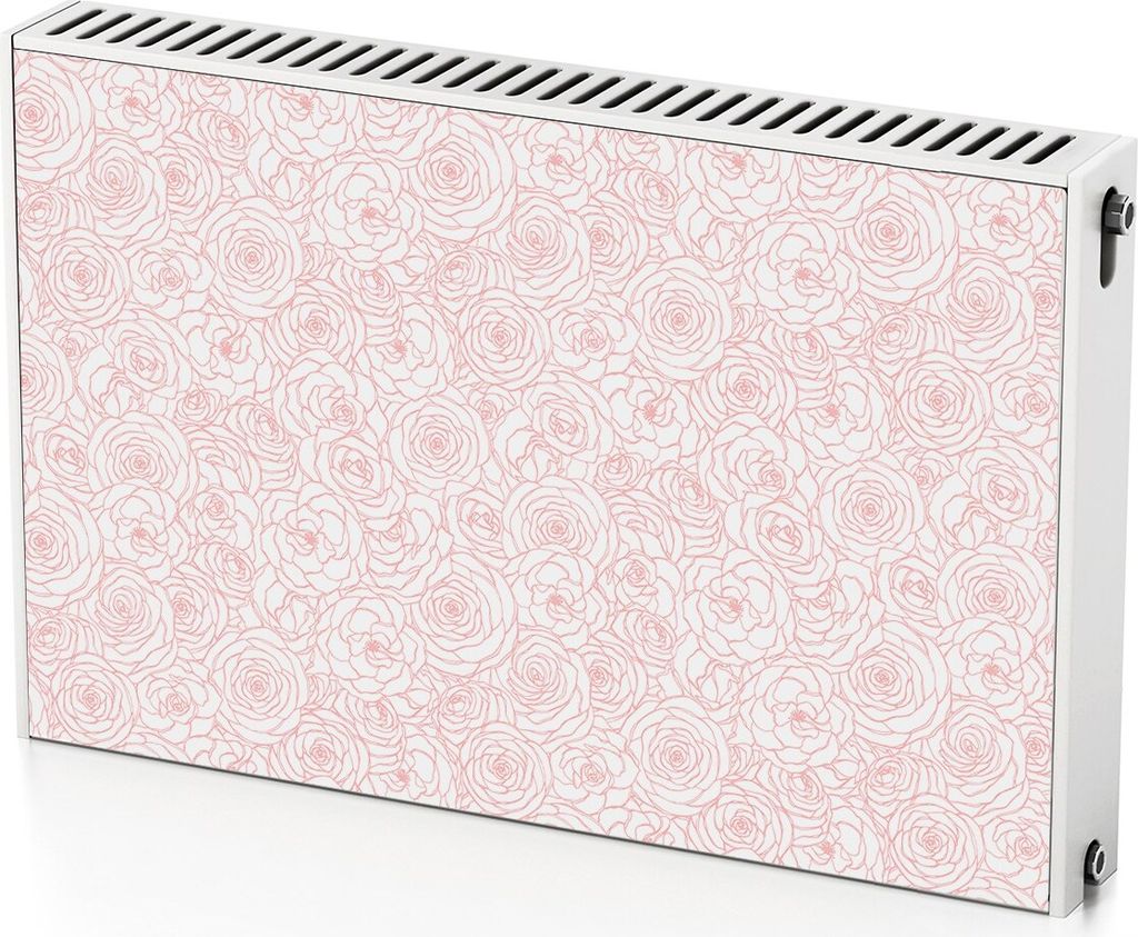 Rosen – Magnetische Heizkörperabdeckung – 90x60 cm – Magnet Heizkörperabdeckung – 3D Würfel – Heizkörperverkleidung – Magnetische W...