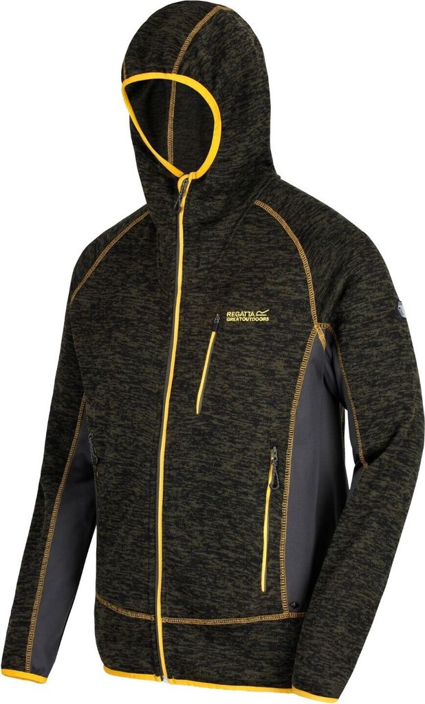 Regatta Strickfleecejacke Herren Fleece Jacke Cartersville V, Größe:S, Farbe:Lime