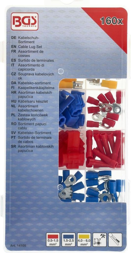 BGS 14105 Assortiment kabelbinders, 160-delig. Productafbeelding 