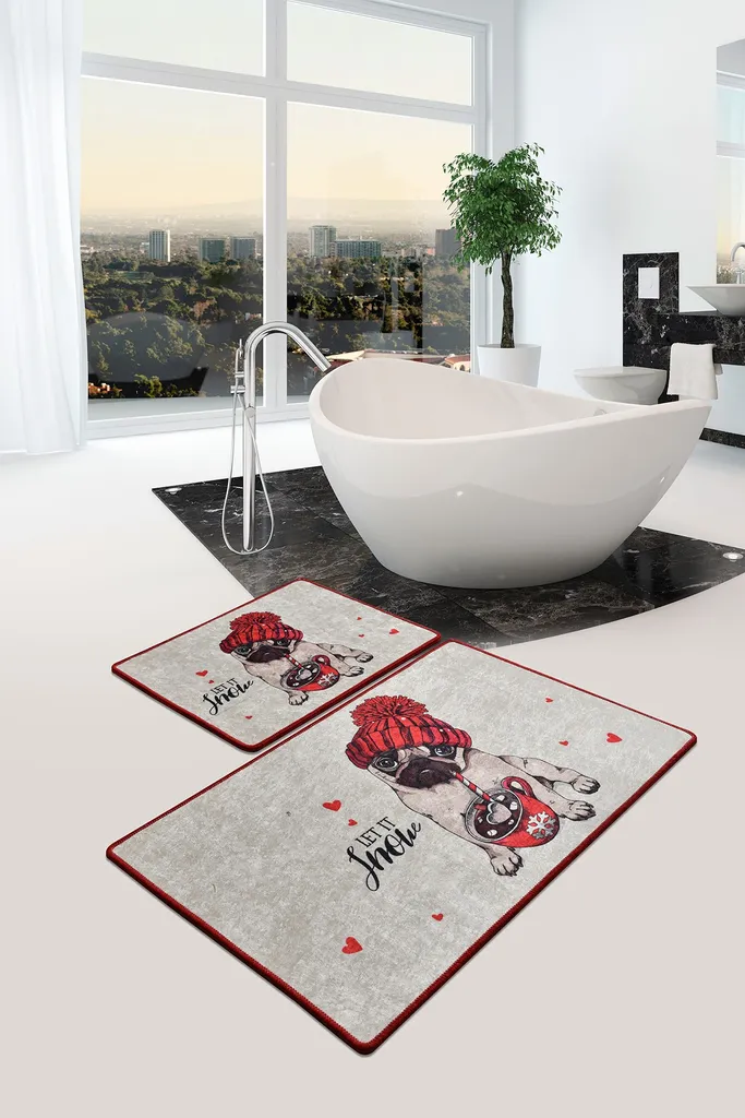 Mijolnir Let-CHL2457 Tapis de Bain Multicolore 100% Velours 700g/m²