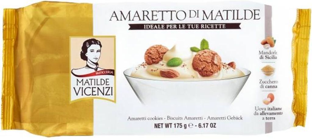 Amaretto di Matilde Vicenzi 175 g italské křehké sušenky Obrázek produktu 