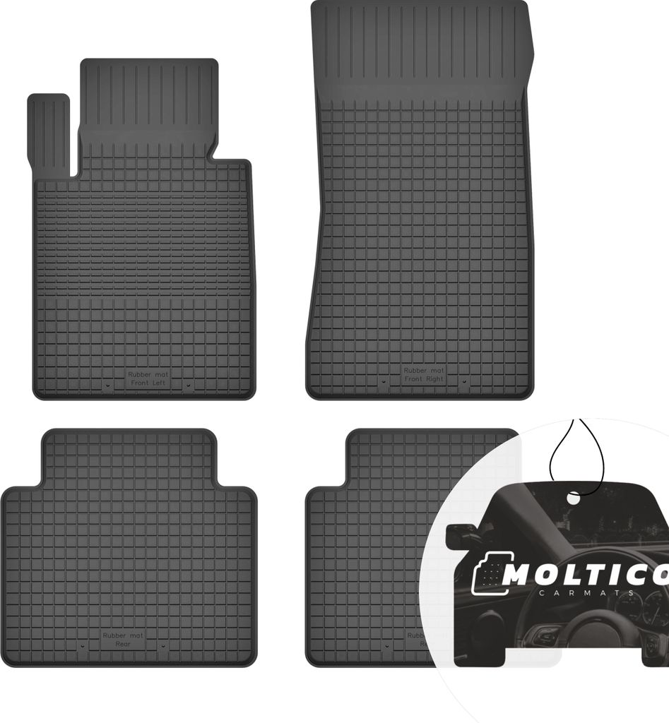 Gummimatten mit Rand Auto Fußmatten Gummi Automatten Passgenau 4-teilig Set - passend für BMW 4-Series F32 ab 2013