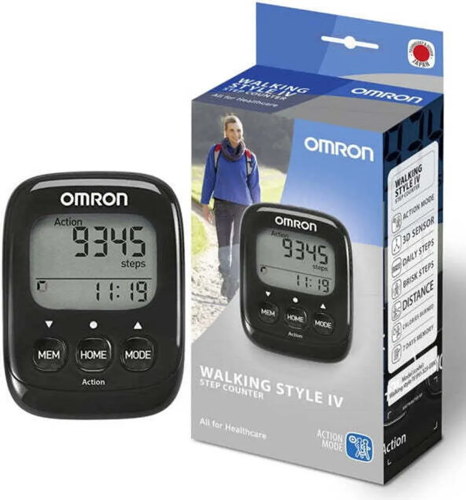 Podomètre pour Marche Quotidienne Omron Walking Style IV Noir 1 Pièce