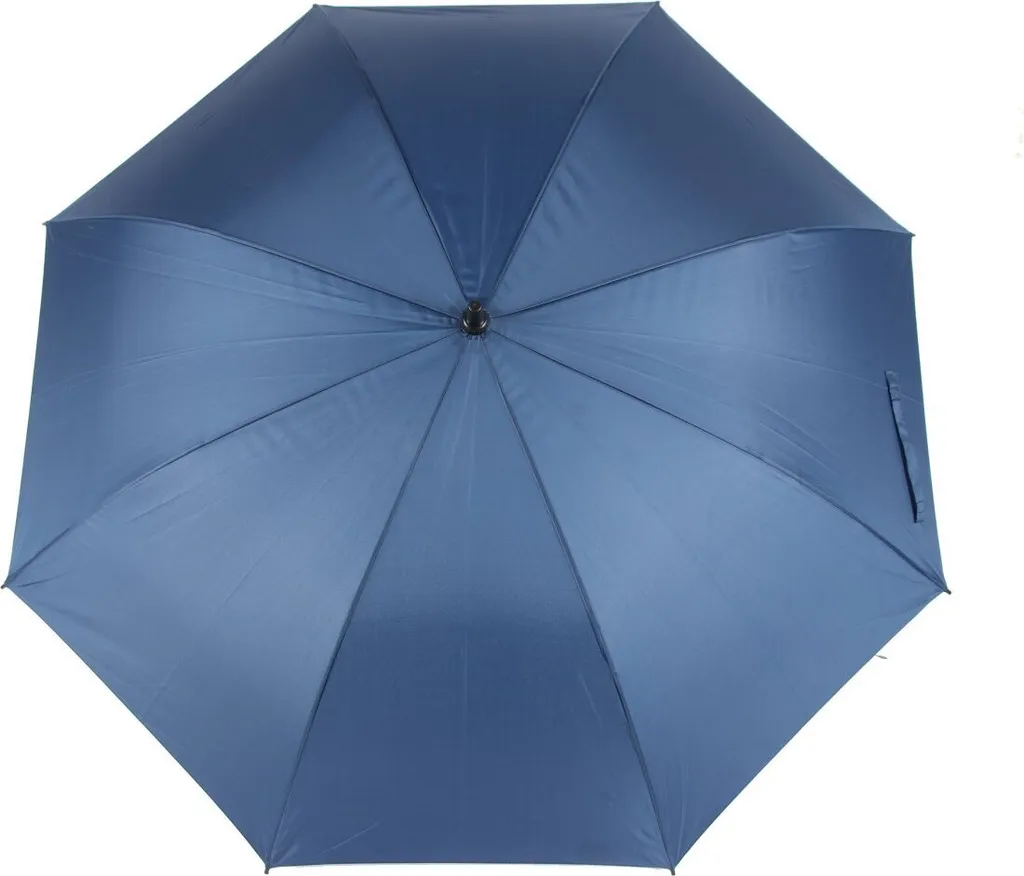 Ombrello da golf antivento 130 cm in fibra di vetro con manico in gomma blu
