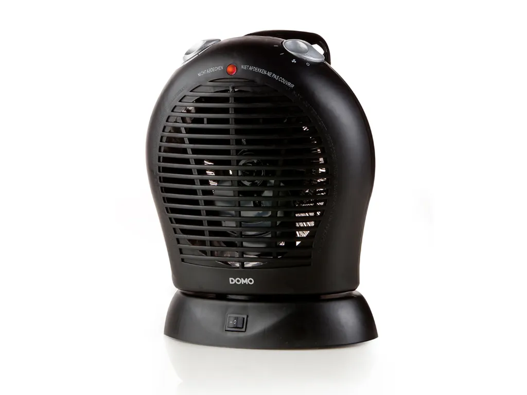 Termoventilatore Domo DO7324F 2000W - Stufetta Elettrica Design Nero