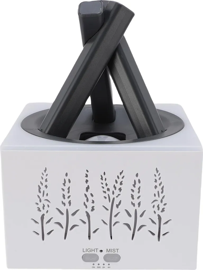 Diffuseur brumisateur silencieux design creux et simulation flamme