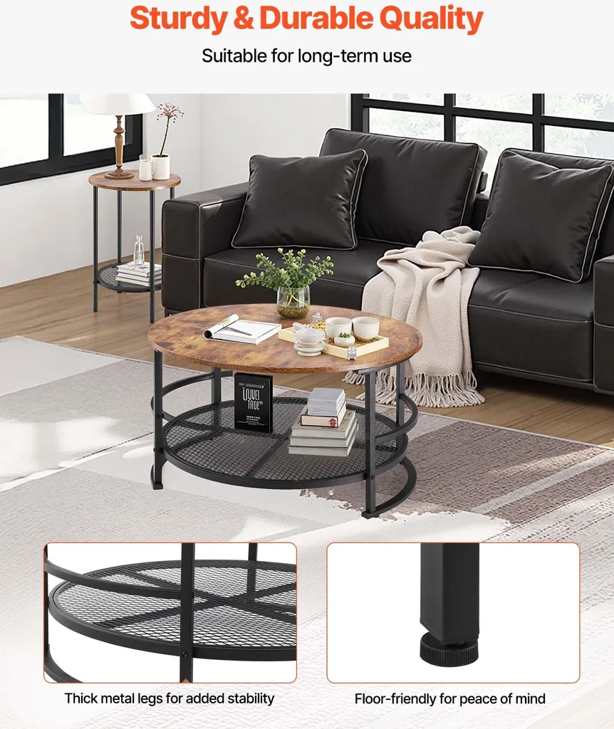 Table basse de salon peu encombrante - Set de 3 tables modulables - 4