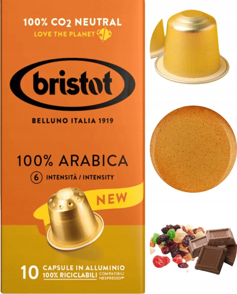 Nespresso-Kapseln Bristot Arabica 100% 10 Stk. Produktbild 