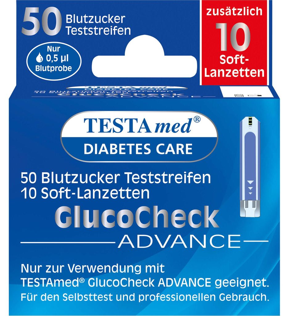TESTAmed Advance Blutzuckertesterstreifen (60 St) Produktbild 