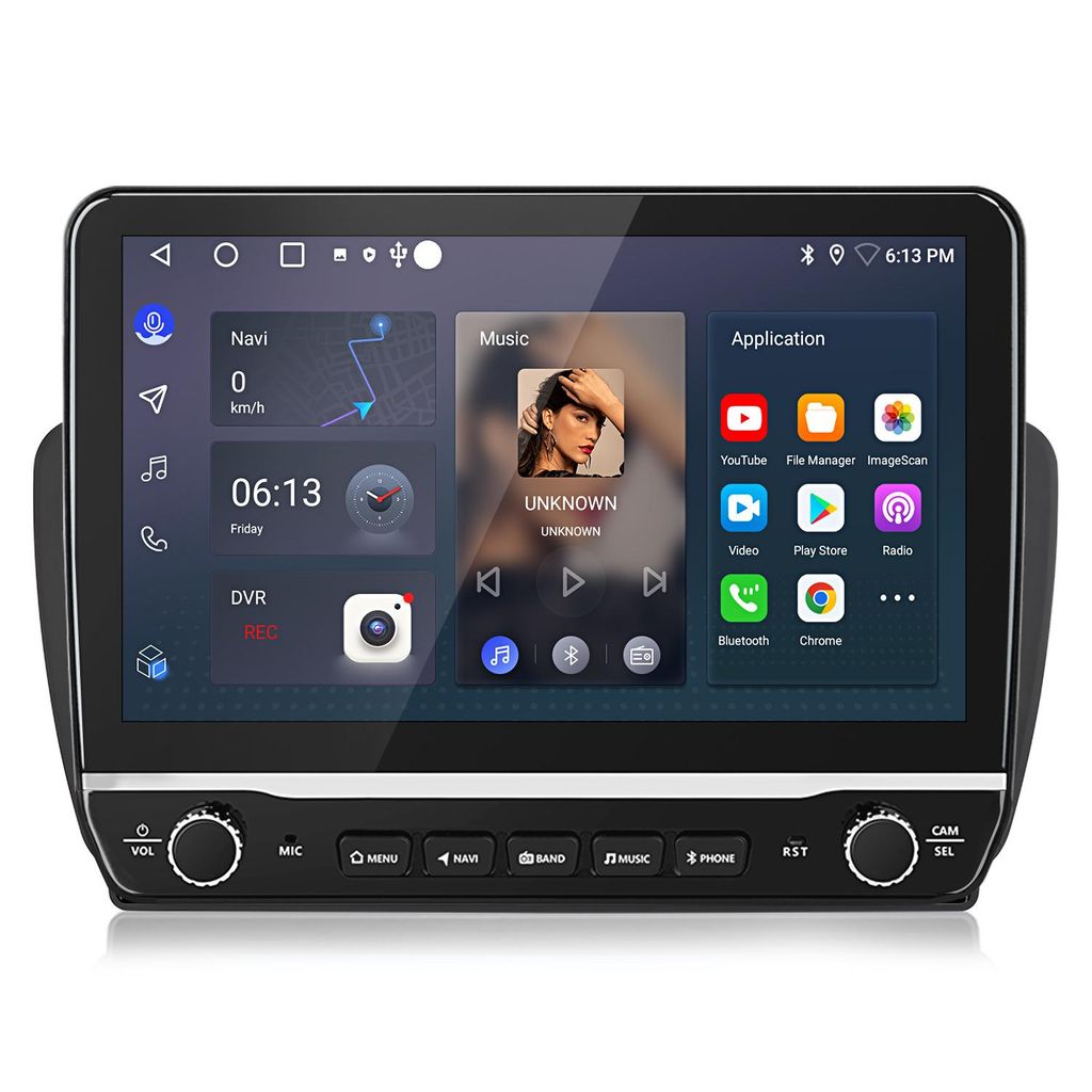 Hexinex Android 15 Autoradio 10.1 Zoll für Seat Ibiza (2009-2013) WLAN, Wireless CarPlay Android Auto, DSP, 4Kern, 2GB+64GB