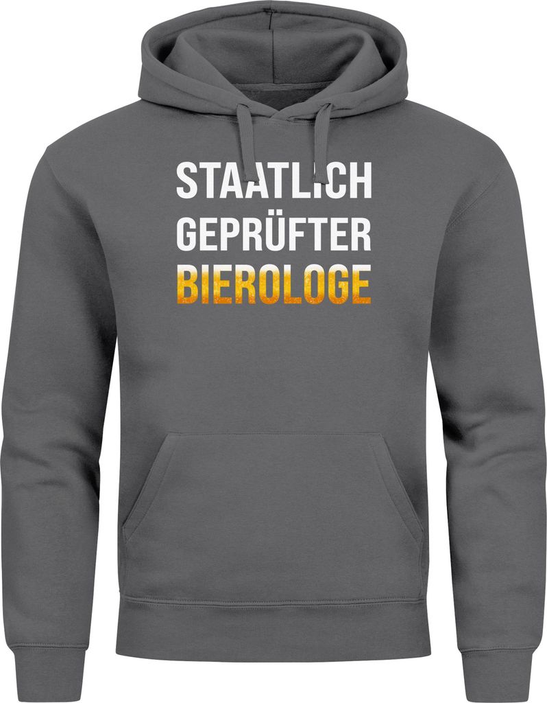 Hoodie Herren für das Staatlich er Bierologe Ersatz Tracht Pullover Volksfest Bierfest Outfit Spruch Lustig Moonworks