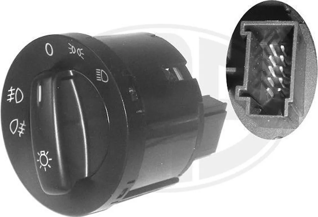 Commutateur de phares pour Caddy Touran et Golf Plus, modèle noir