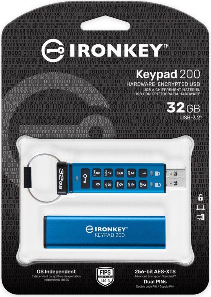 Kingston IronKey Keypad 200 - USB-Flash-Laufwerk