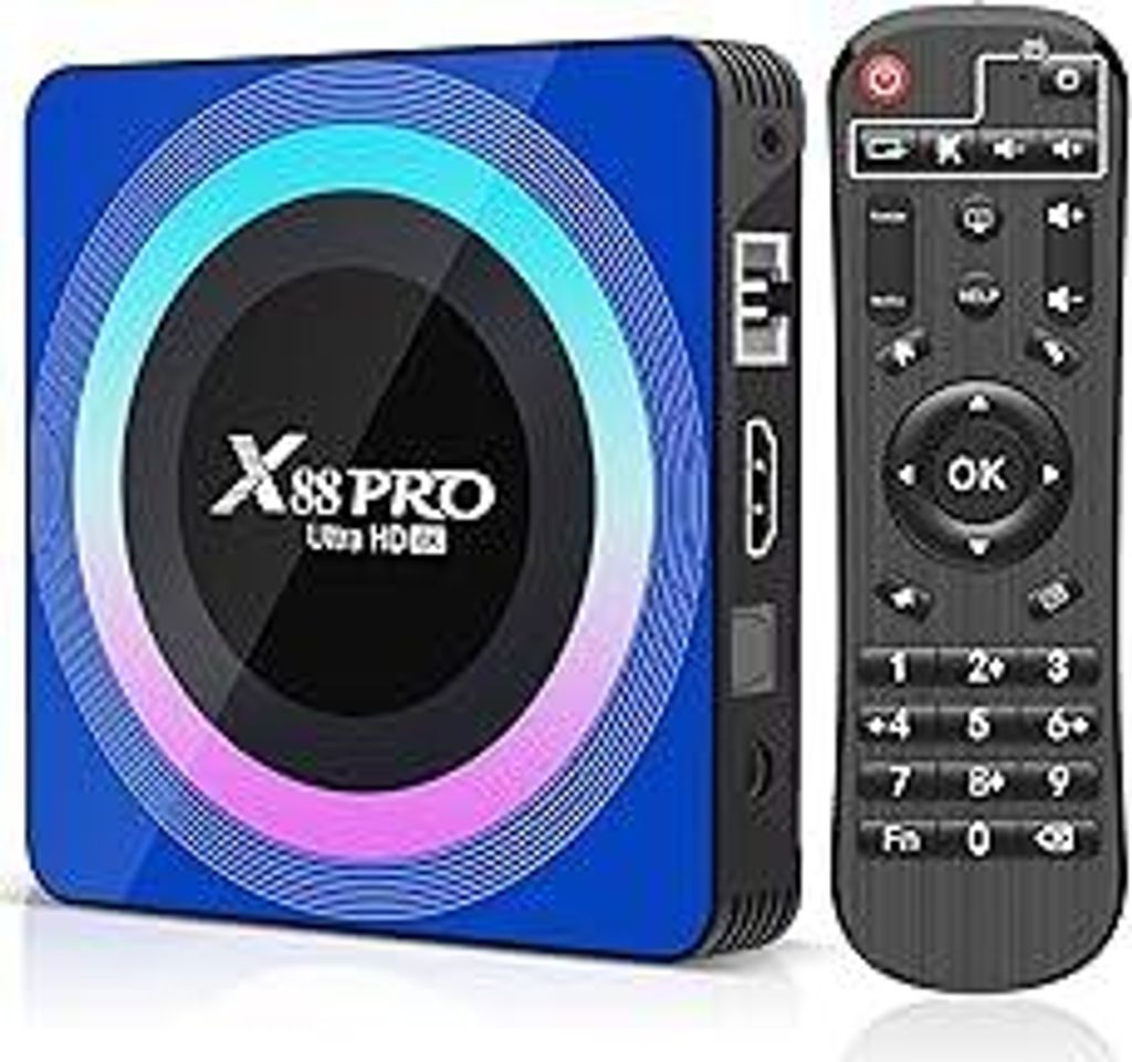 Android 13.0 TV Box, Android Box 4GB RAM 64GB ROM RK3528 Quad-Core 64bit Cortex-A53, Android TV Box unterstützt 2.4/5.0GHz WiFi6 BT5.0 HD 8K HDMI 2.0