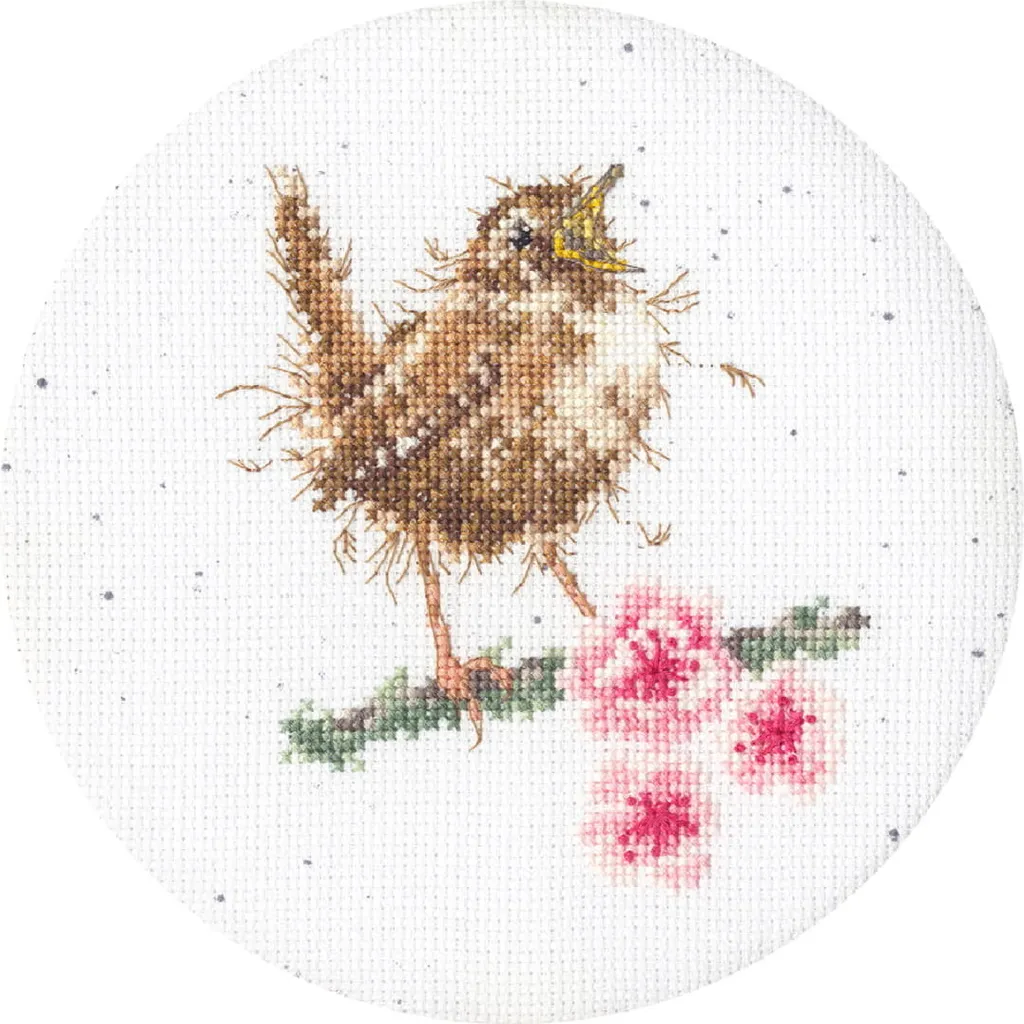 Kit de broderie point de croix compté petit oiseau Bothy Threads