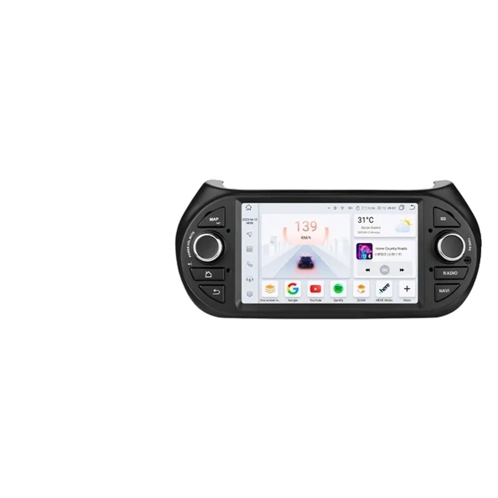 Autoradio de navigation avec Carplay et carte GPS pour Fiat Fiorino
