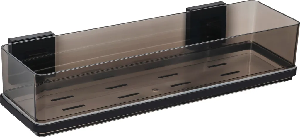 WENKO Vacuum-Loc Quadro Maxi Tablette de Douche Noire Sans Perçage