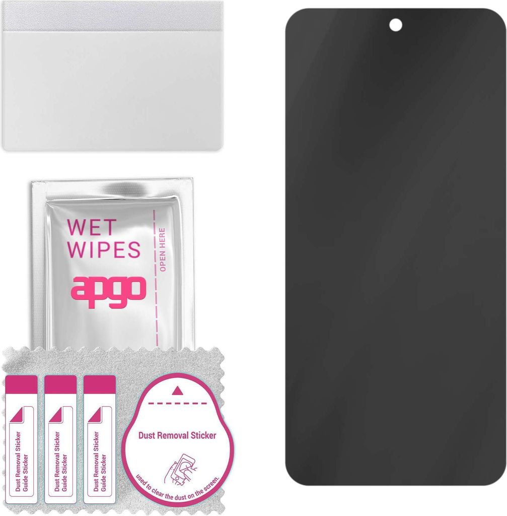 apgo Hybrid Privacy Schutzglas, Matt, kompatibel mit Vivo Y02s, Anti-Spy, toller Ersatz für Hartglas, kratzfester Displayschutzglas, Displayschutz...