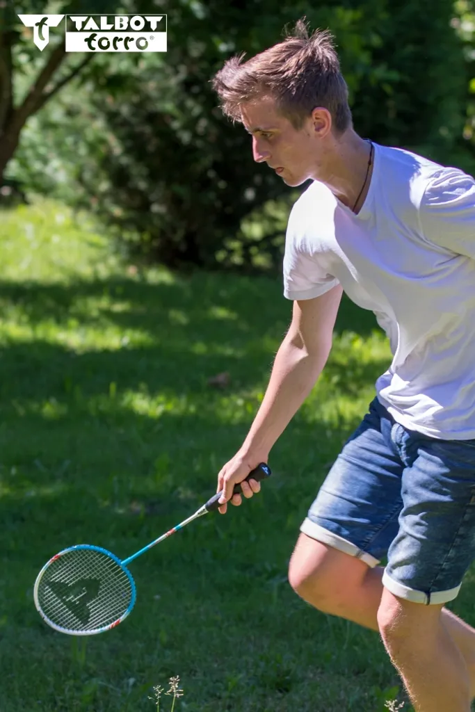 Ensemble de Badminton Complet 4 Joueurs avec Filet et Poteaux Voyou - 5