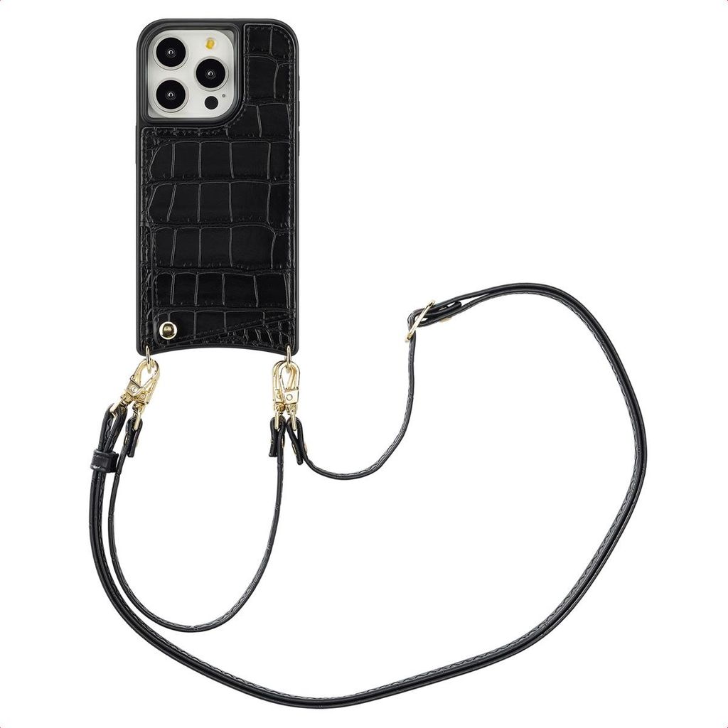 Etui na telefon Selencia Nova Croco ze sznurkiem i uchwytem Zdjęcie produktu 